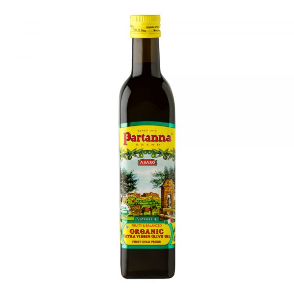 Partanna, Organic Extra Virgin Olive Oil - Smooth - 16.9 Fl oz (500mL)