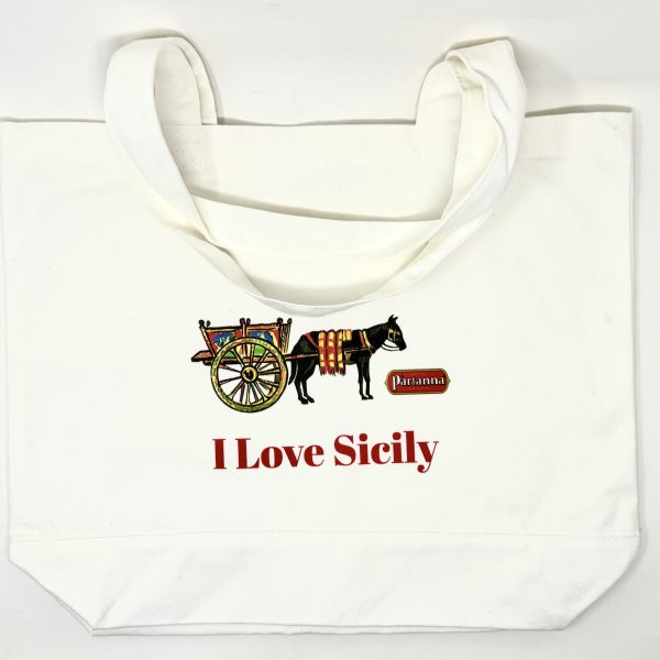 Partanna, "I Love Sicily" Canvas Tote Bag