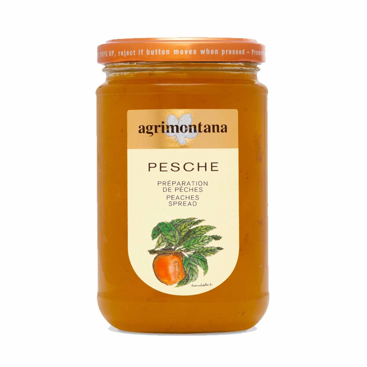 Agrimontana, Peaches Extra Jam - 12.3 oz